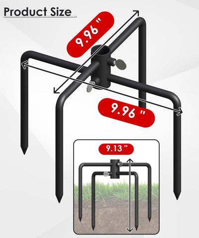 Mocomax bird feeder pole stand installed in soil offers reliable year-round support.