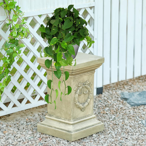MOCOME weatherproof stand keeps statues and pots secure outdoors.