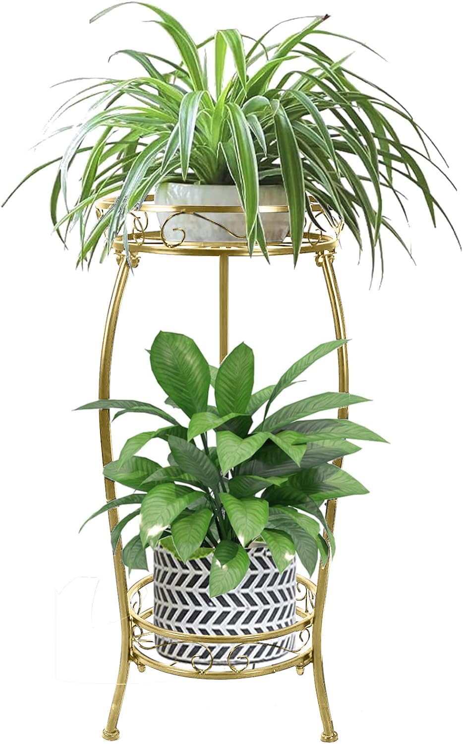 MOCORY 2-tier plant stand 27in ideal for compact indoor or outdoor displays.