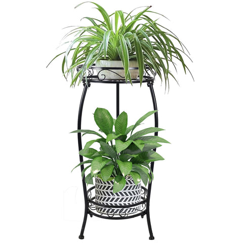 MOCORY plant stand 2-tier 25-inch display for indoor and outdoor use
