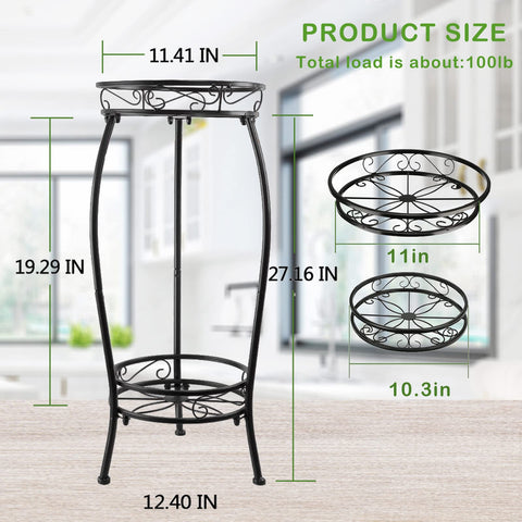 MOCORY rustproof iron stand resists weather for year-round greenery
