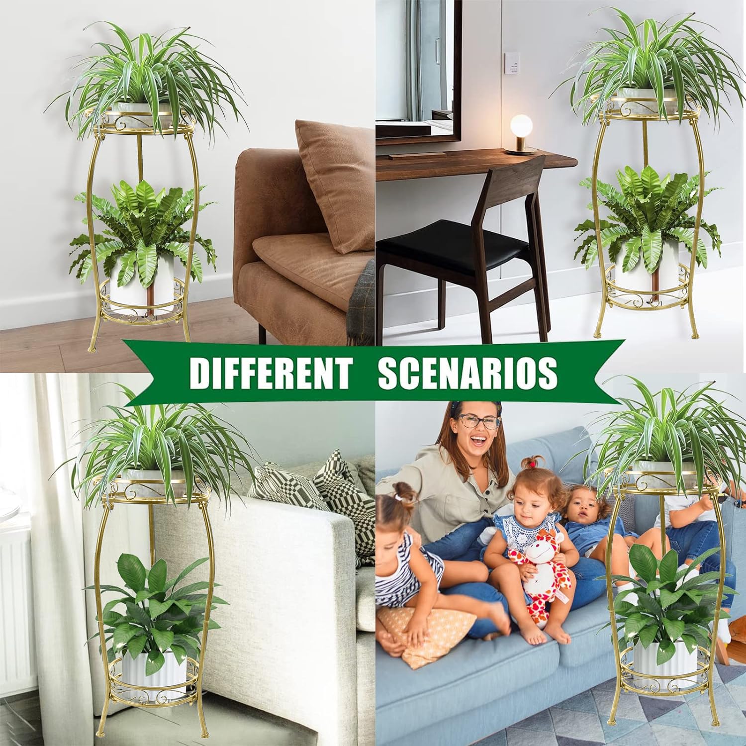 MOCORY versatile indoor-outdoor plant holder fits balcony, hallway, or garden corners.