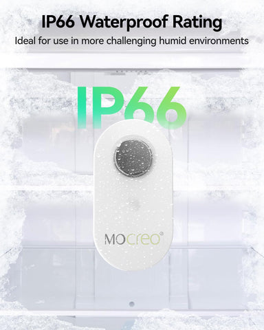 MOCREO LS1 remote temperature readings shown in real time.