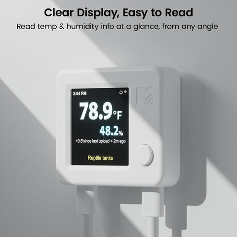 MOCREO app interface displaying readings and alerts