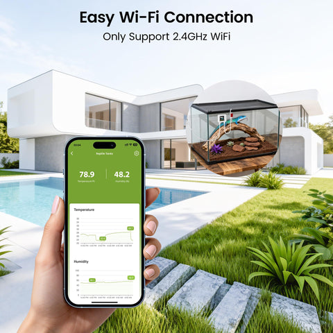 MOCREO remote monitoring app interface with real-time readings on mobile