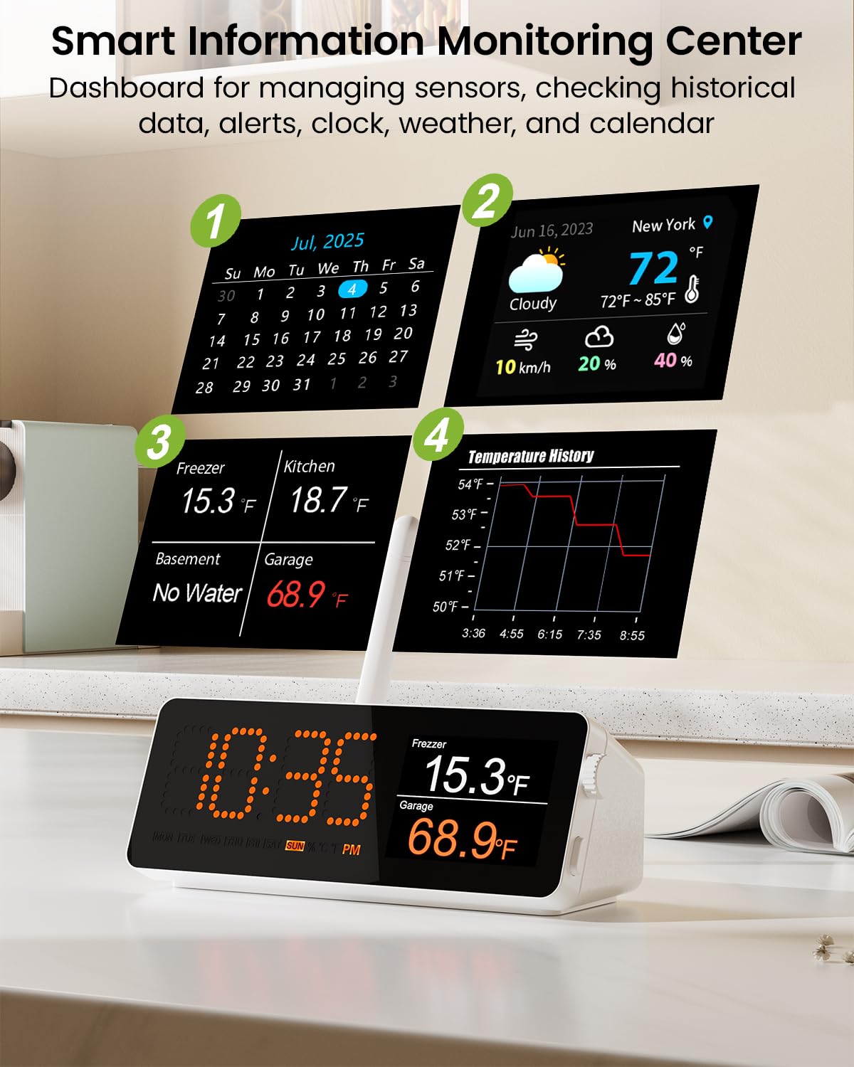 MOCREO installation guide photo illustrating easy setup with slim probe