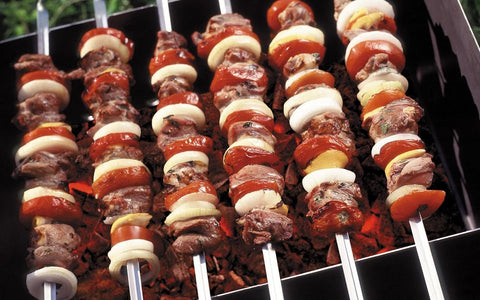 MOCUMEI flat-barbecue skewers stop food from twisting for even char marks