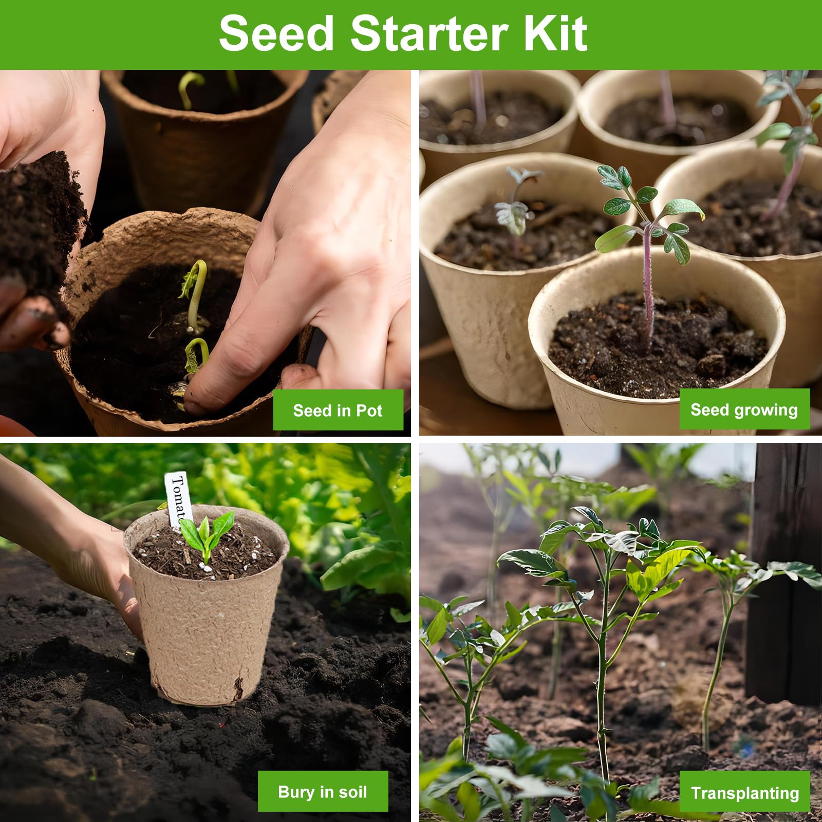 ModaSin multipurpose seedling pots for vegetables and flowers