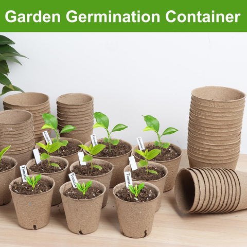 ModaSin organic biodegradable pulp pot material for eco-friendly seed starting.