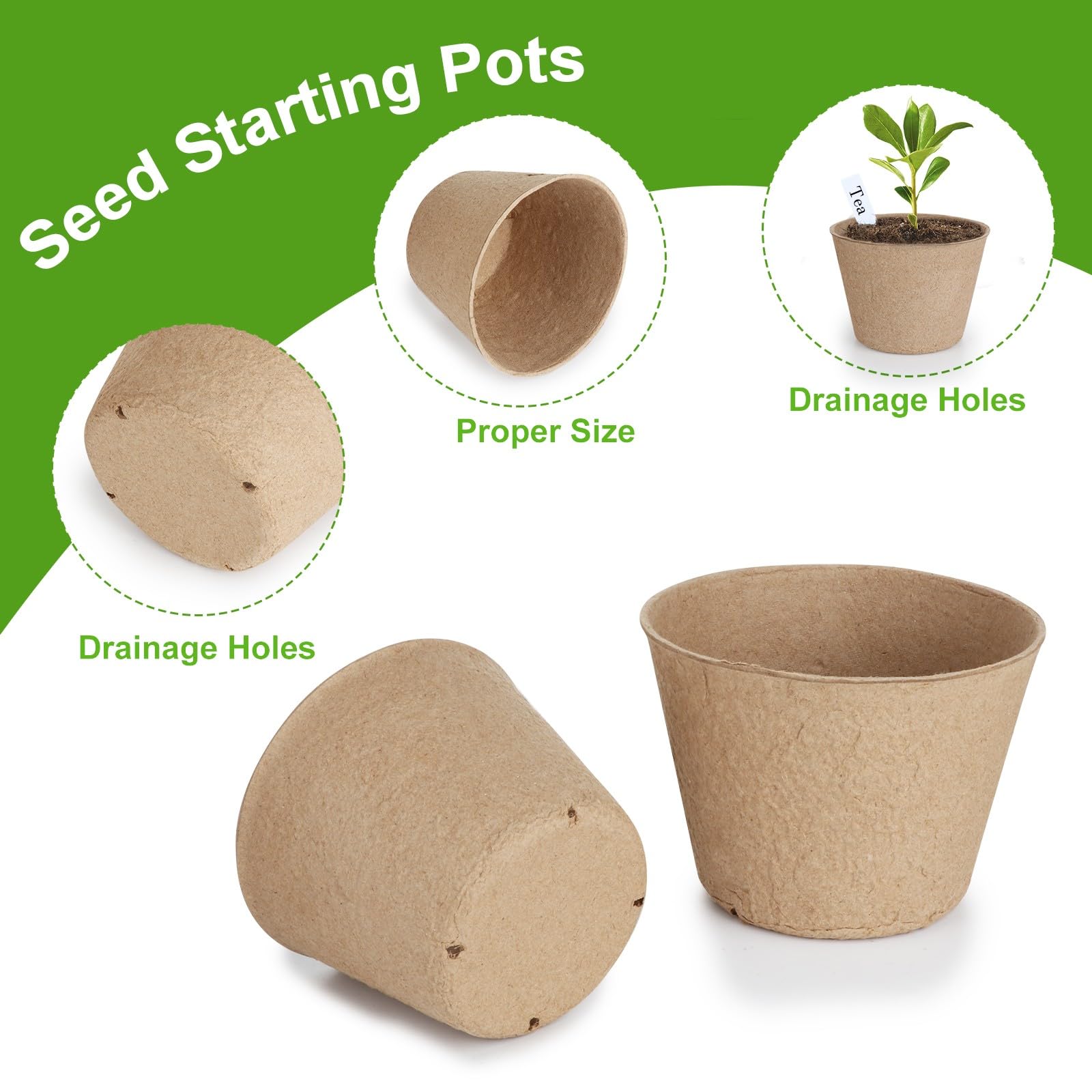 ModaSin pulp-based pots that support healthy root growth.
