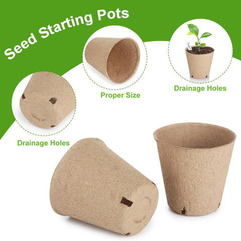 ModaSin round 8 cm seedling pots with drainage holes promote healthy roots