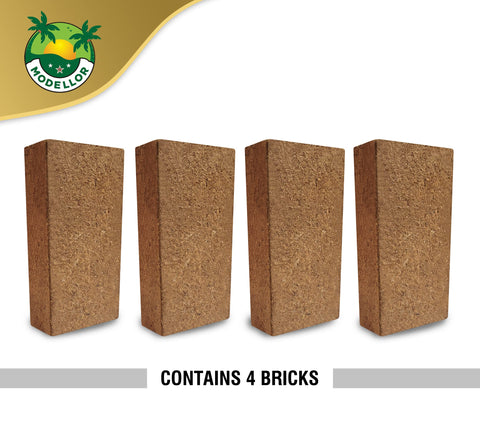 MODELLOR coco coir bricks hydration demonstrates easy expansion into a fluffy medium.