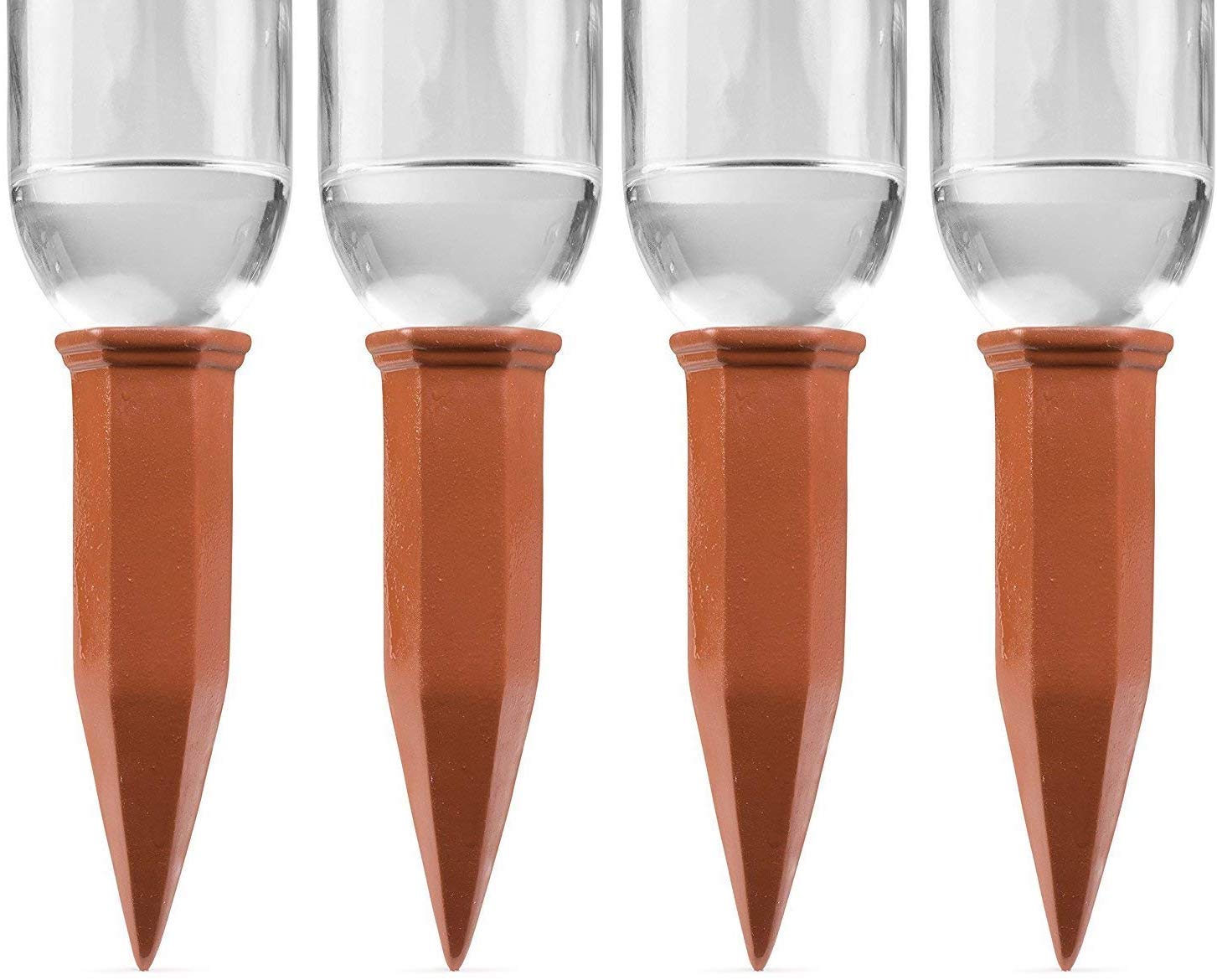 Modern Innovations terracotta spikes support indoor plant hydration and health.