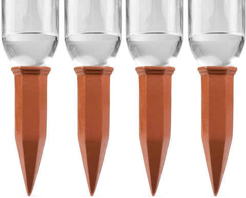 Modern Innovations terracotta spikes support indoor plant hydration and health.