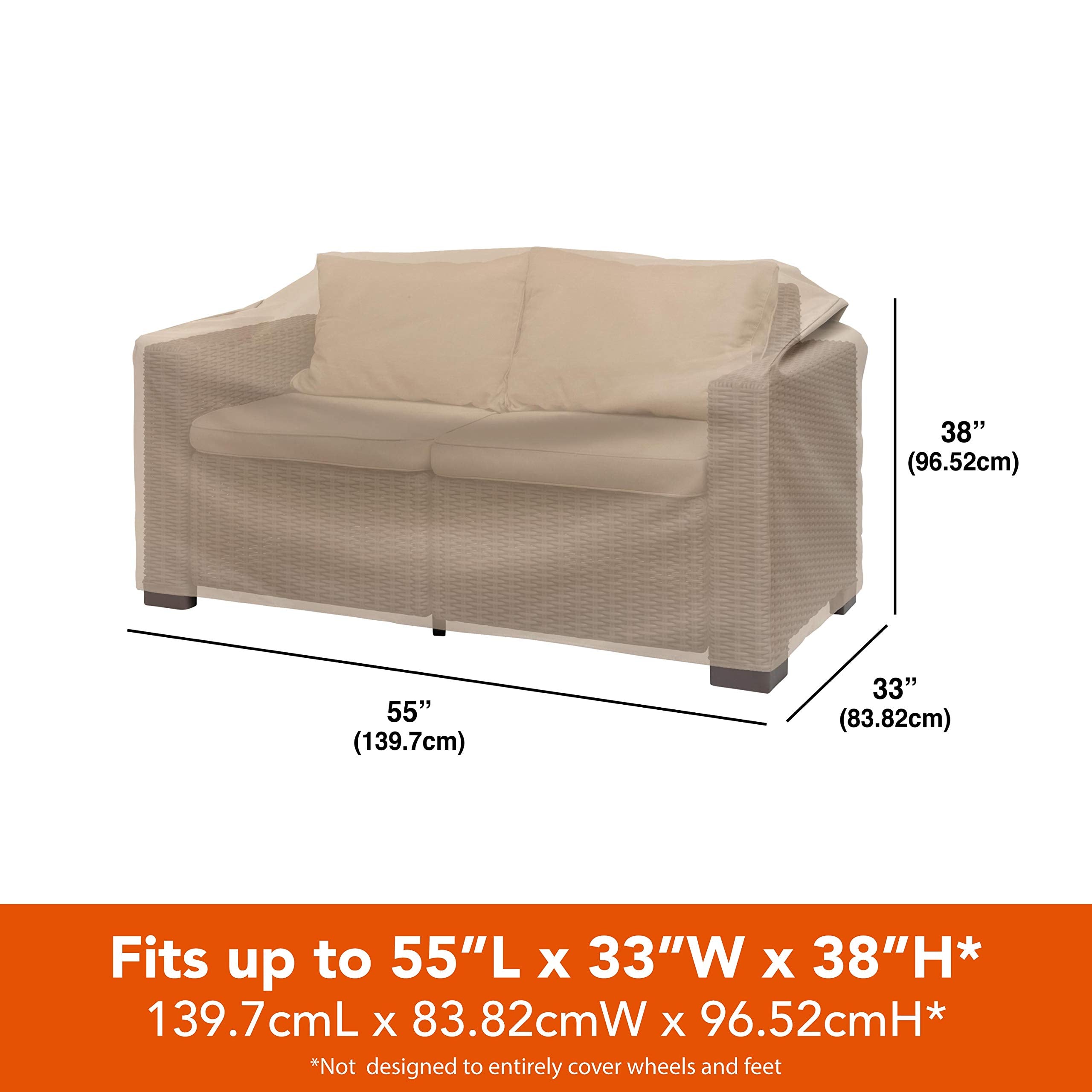 MODERN LEISURE Basics cover side view shows snug fit around cushions