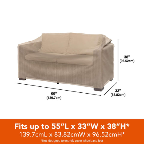 MODERN LEISURE Basics cover side view shows snug fit around cushions