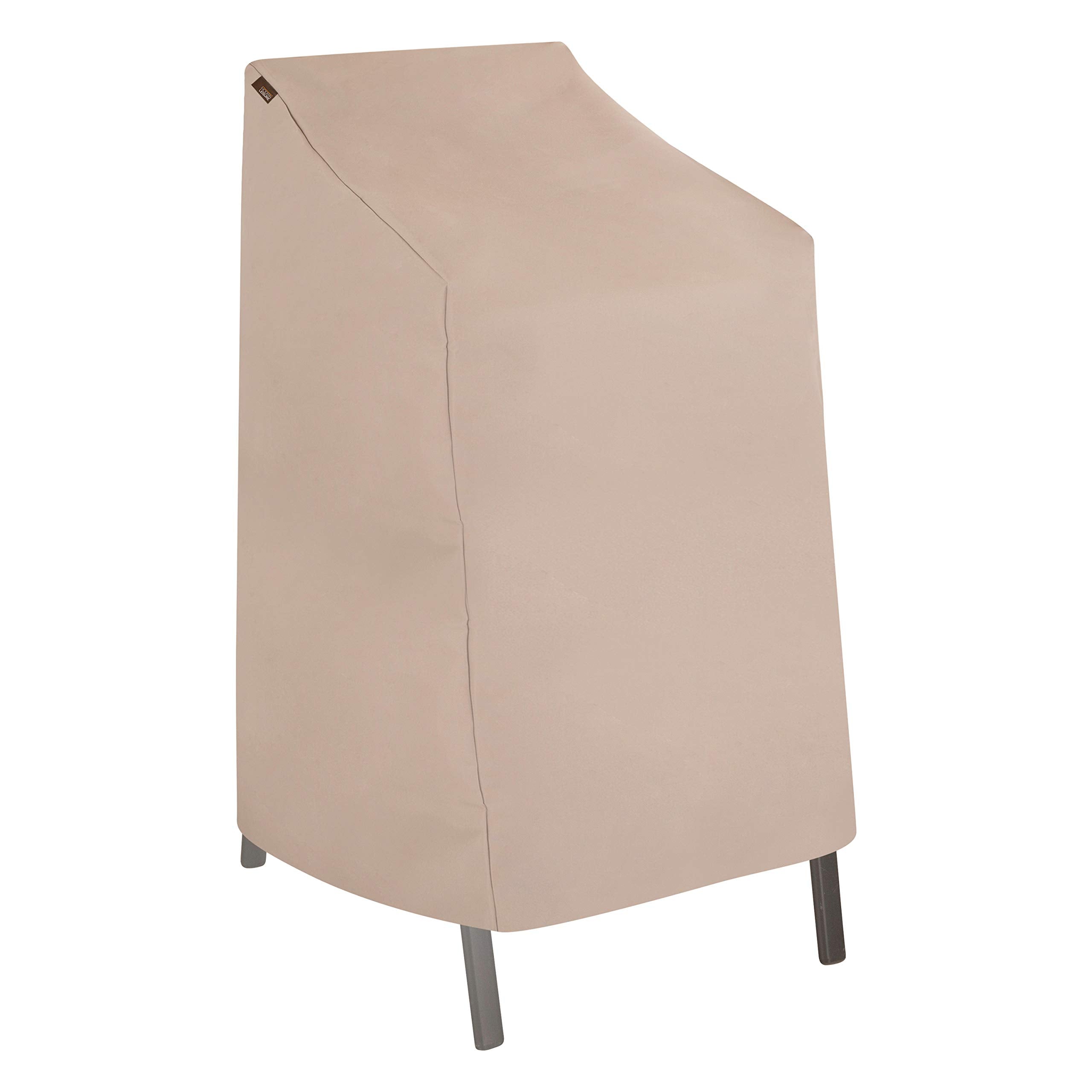 MODERN LEISURE Chalet Bar Chair Cover beige, front view, guards against rain and sun damage.