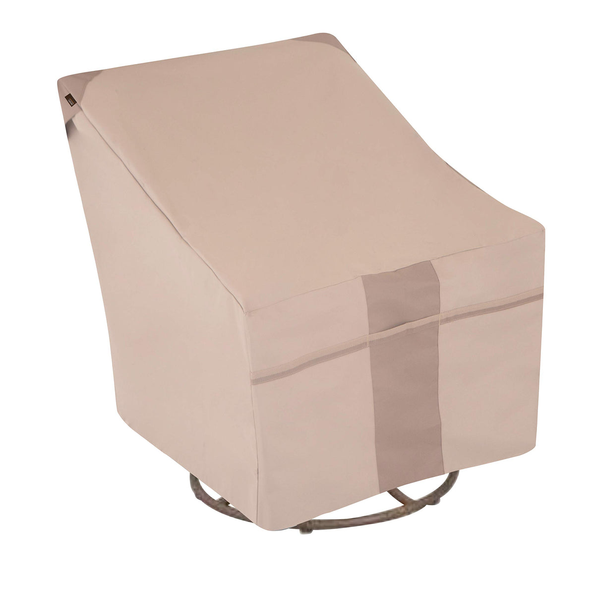 Modern Leisure Monterey swivel chair cover, front view, showcases weatherproof protection