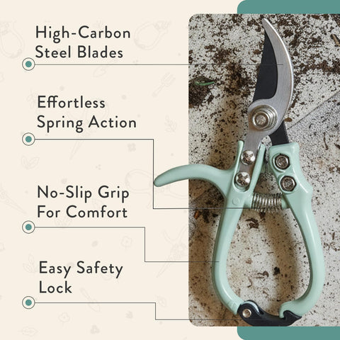 Modern Sprout Ocean pruner rust-resistant blade for durability.