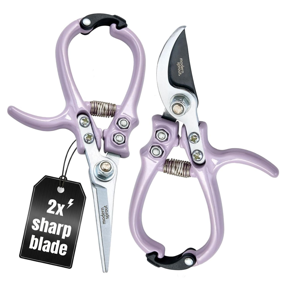 Modern Sprout pruners and shears in lavender blister pack for versatile trimming