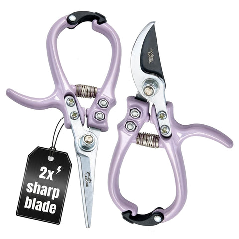 Modern Sprout pruners and shears in lavender blister pack for versatile trimming