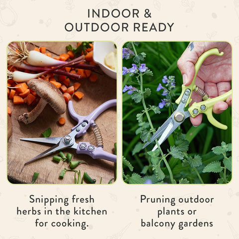 Modern Sprout Pruning Shears chartreuse holster keeps tools secure.