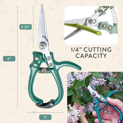 Modern Sprout Ocean pruning shears close-up for fine-stem bonsai trimming
