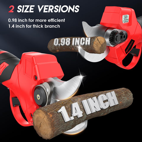 MODOFO pruning shears with brushless motor delivering steady power for thick branches