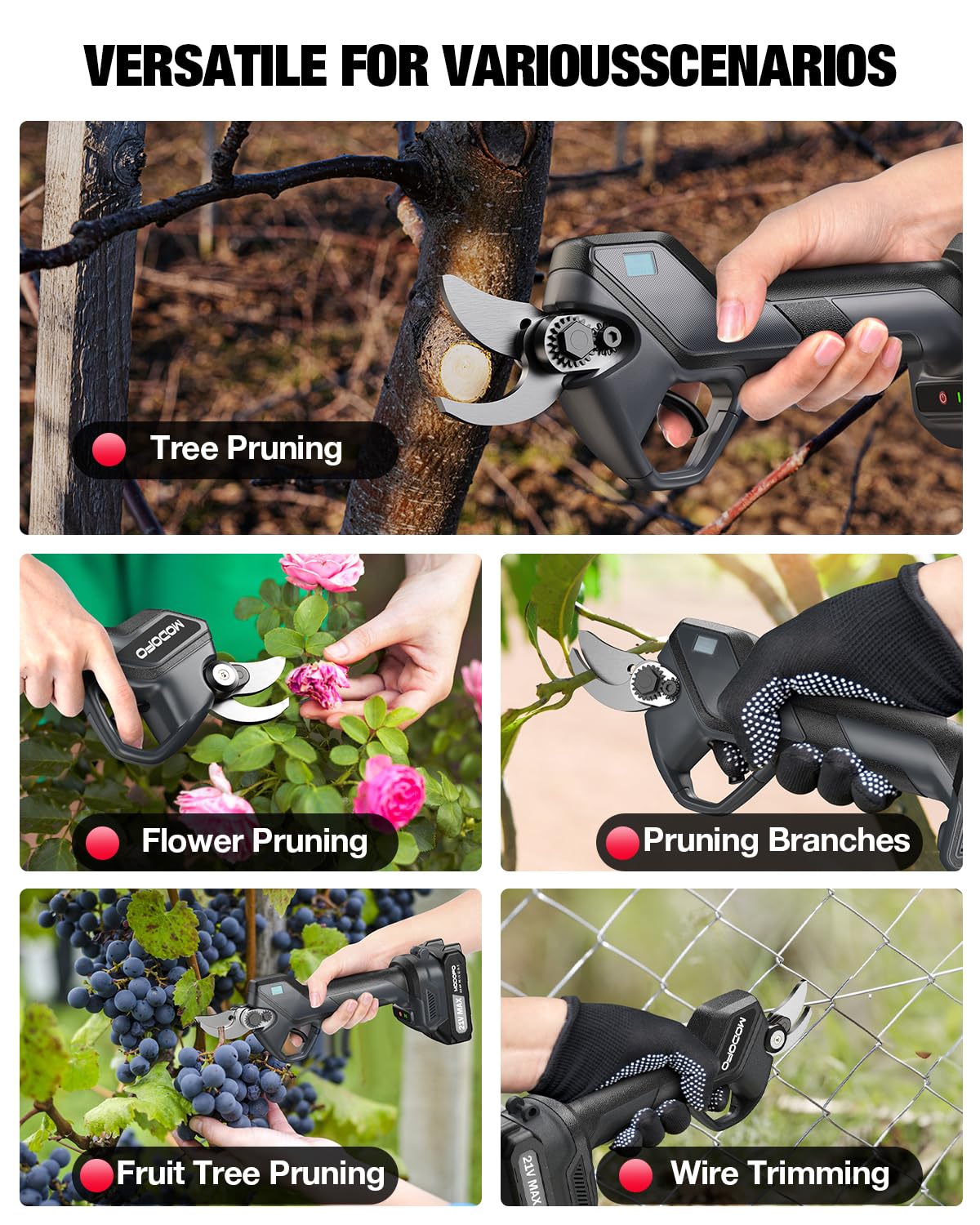 Modofo two cutting modes handle thin and thick branches