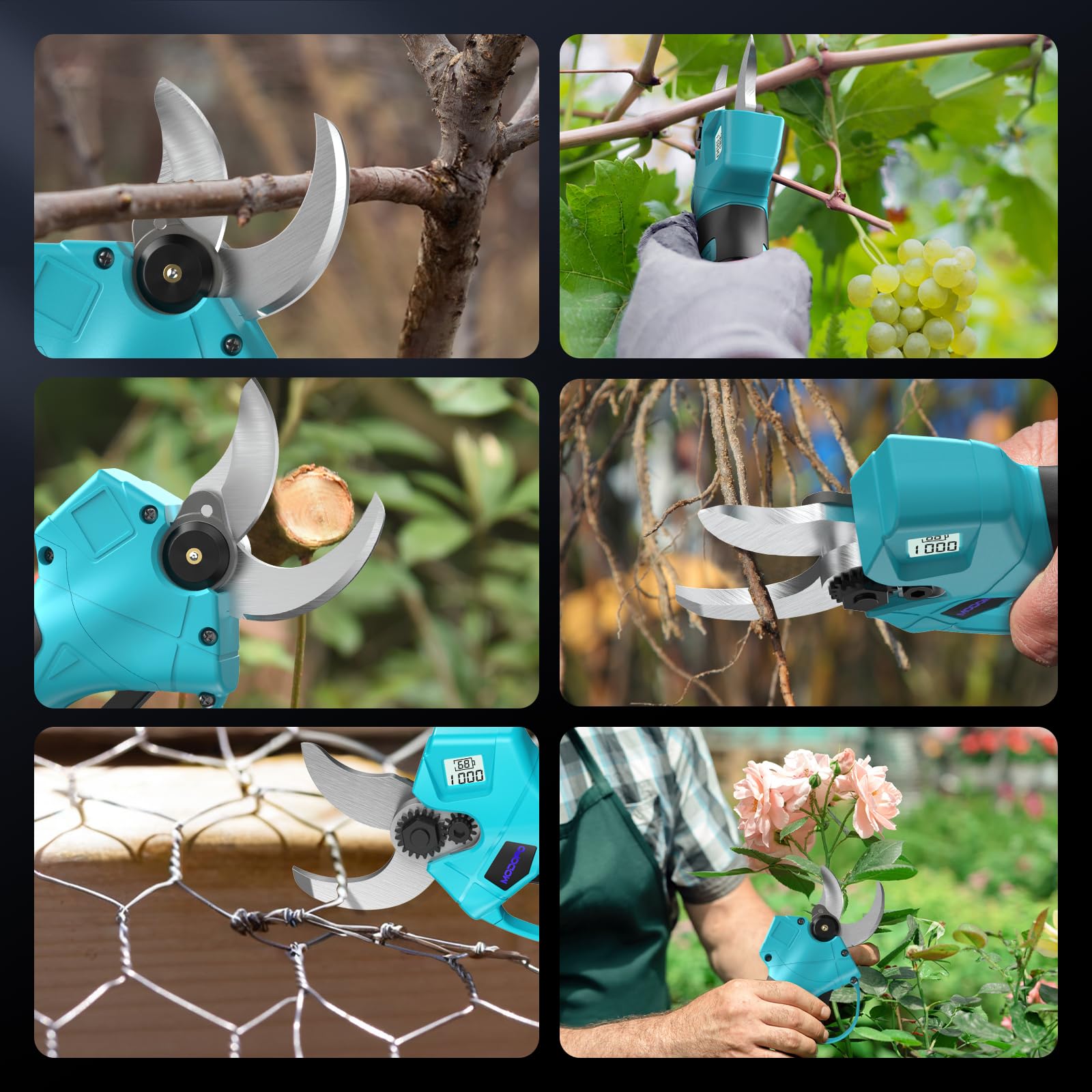 MODOFO bag-friendly design for garden use with ergonomic trigger and sleep mode.