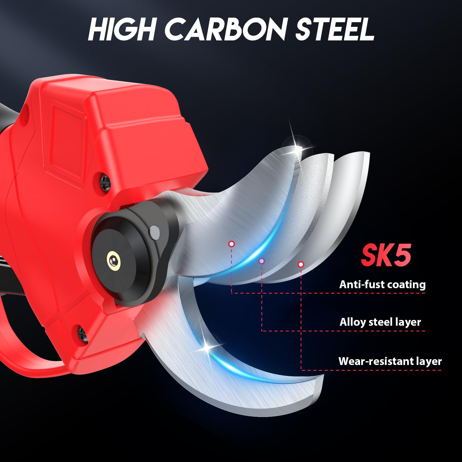 MODOFO pruning shears SK5 blade close-up for precise, clean cuts