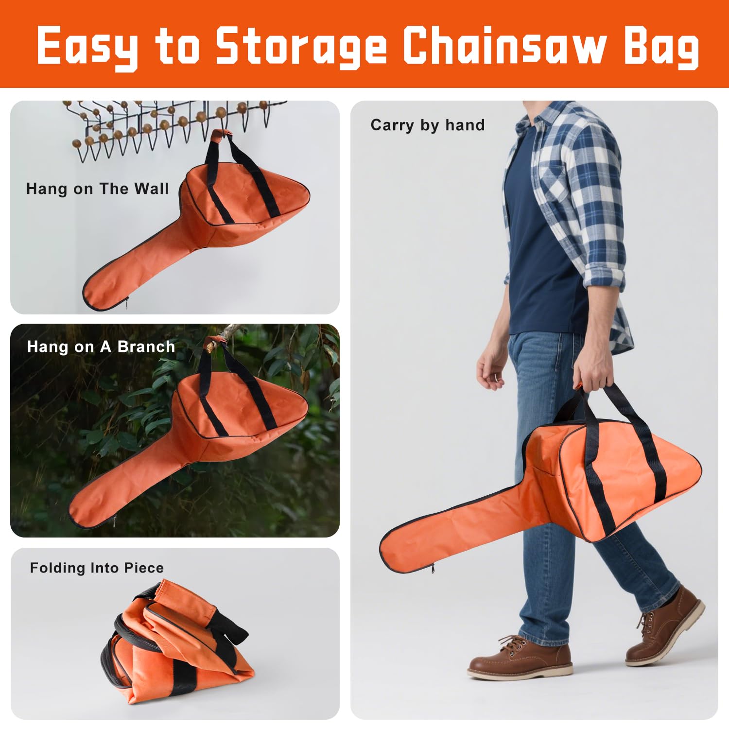 MOEBULB dust and water resistant case shields your chainsaw.