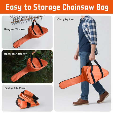 MOEBULB dust and water resistant case shields your chainsaw.