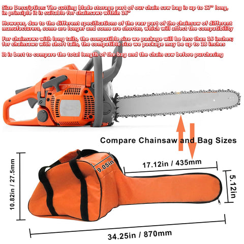 MOEBULB full-length zipper provides quick access to your chainsaw.