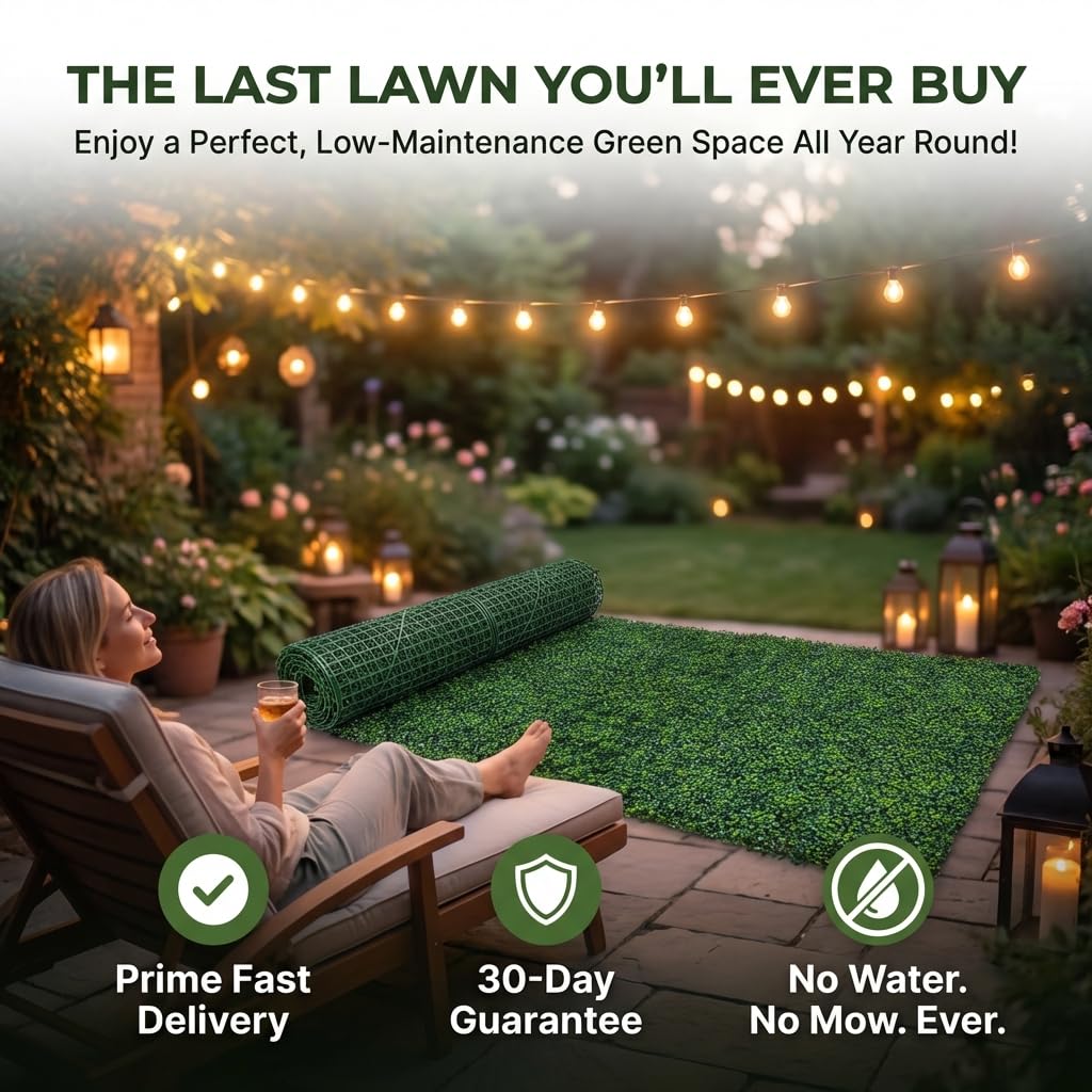 Moeput faux boxwood roll ivy wall 3D leaves creates lush backdrop