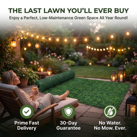 Moeput faux boxwood roll ivy wall 3D leaves creates lush backdrop