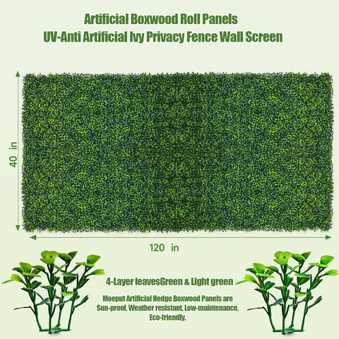 Moeput greenery panel with interlocking connectors for easy installation