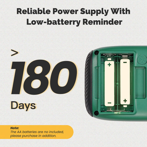 Outdoor installation of MOES timer with simple setup and weather-resistant design.
