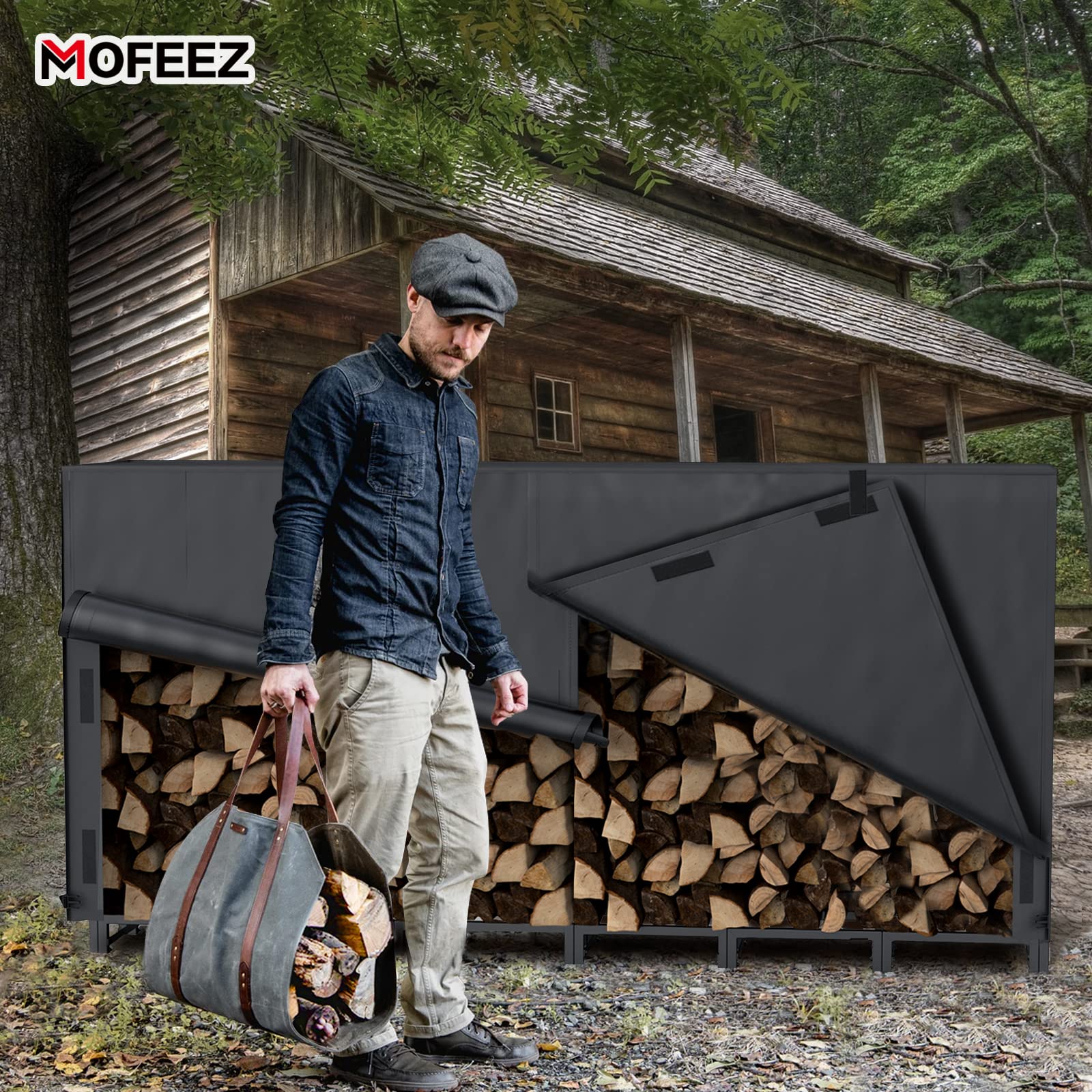 MOFEEZ cover secured by elastic drawstrings against wind