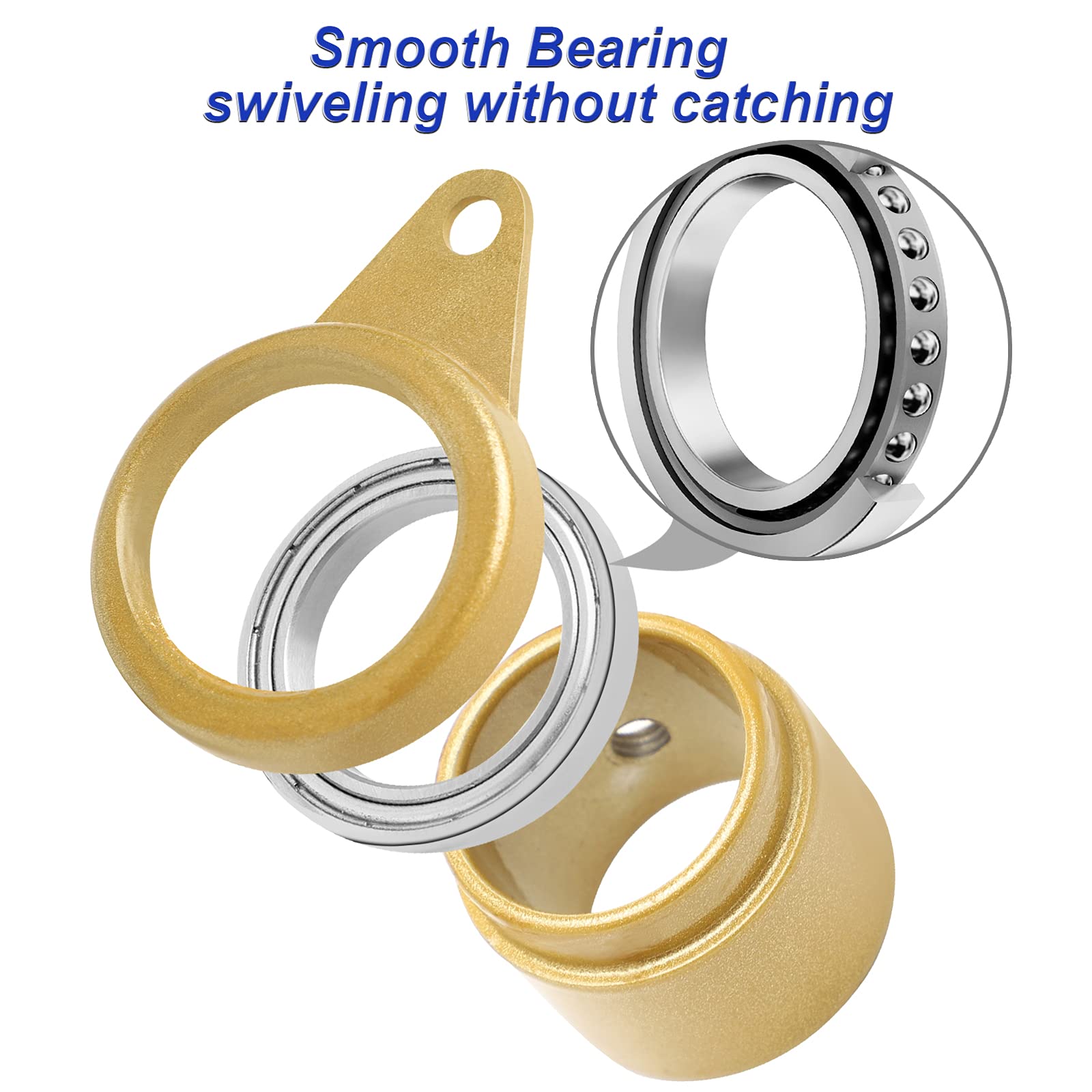 MOFEEZ flagpole rings in gold finish offer rustproof, weatherproof performance for outdoor setups.