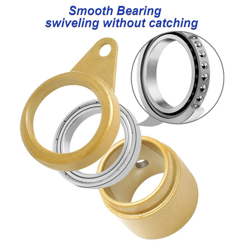 MOFEEZ flagpole rings in gold finish offer rustproof, weatherproof performance for outdoor setups.