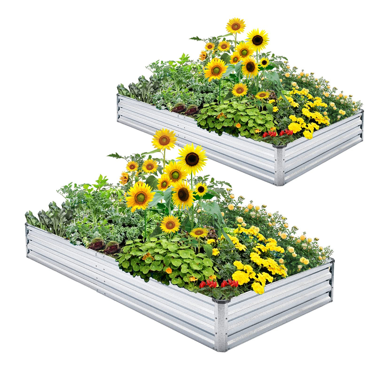 Mofesun galvanized raised bed assembly for easy DIY setup
