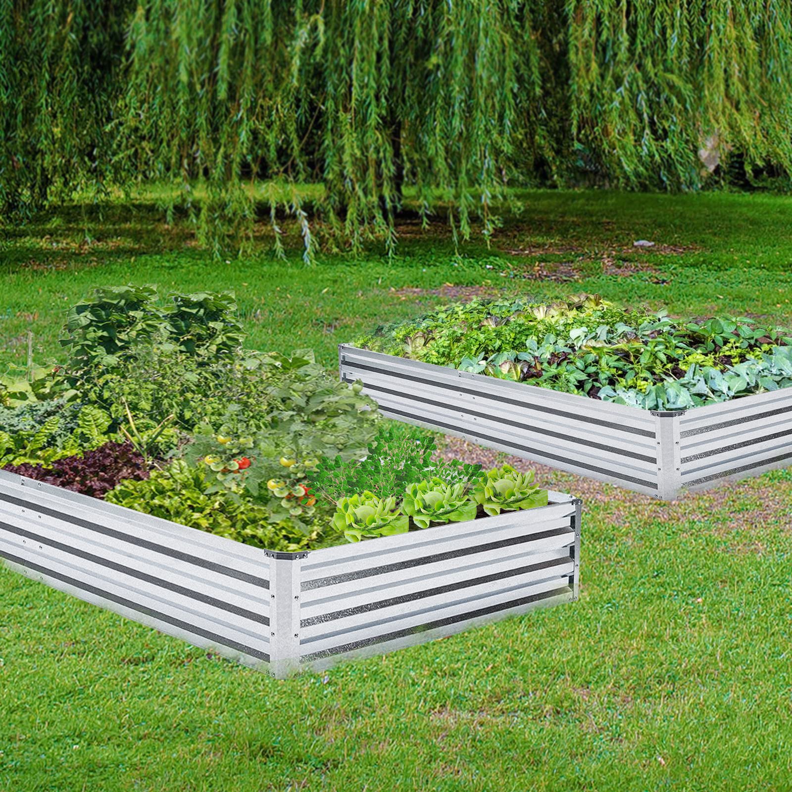 Mofesun open-bottom raised bed design promotes drainage