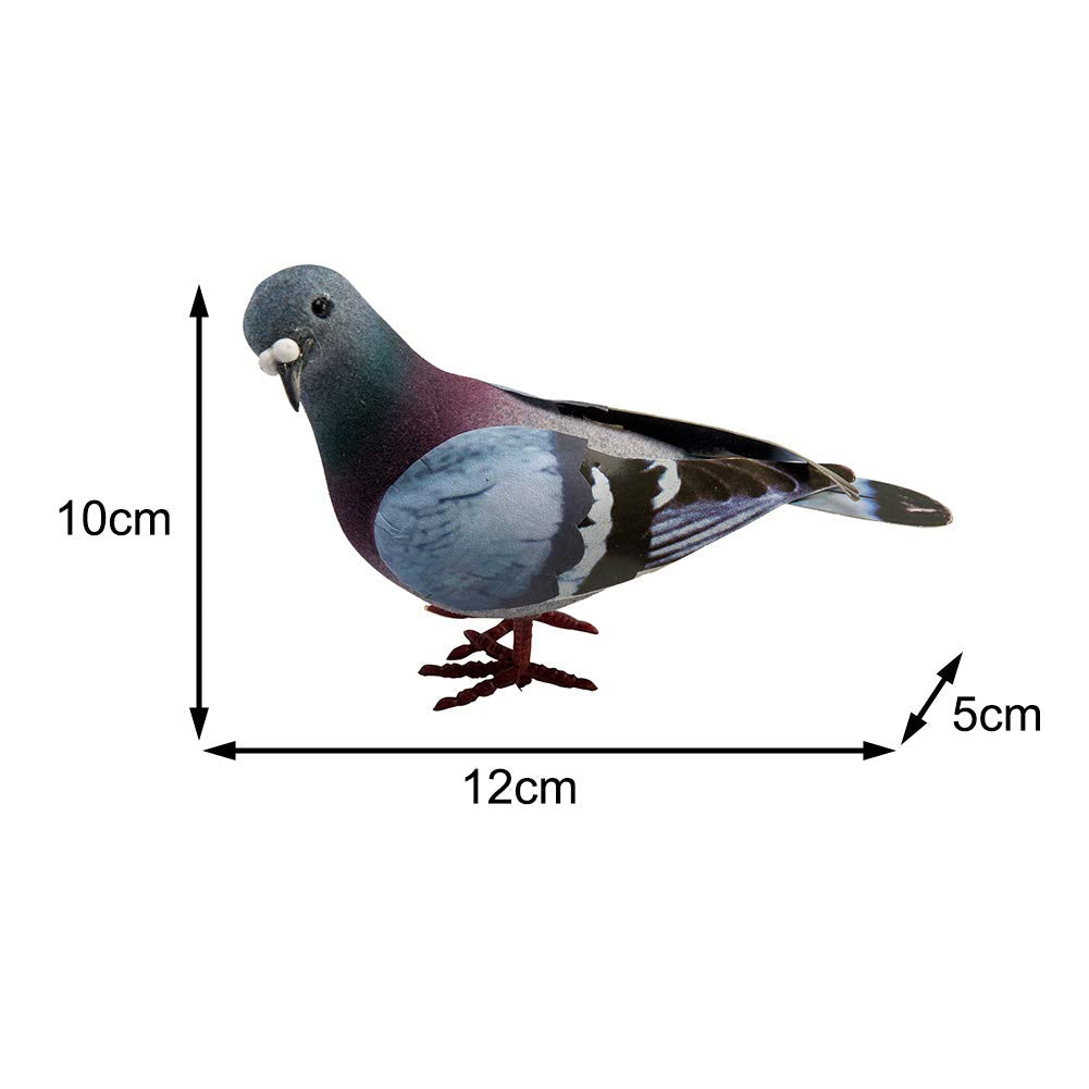 MOFUCA pigeon foam body highlights textured flocking for realistic display.