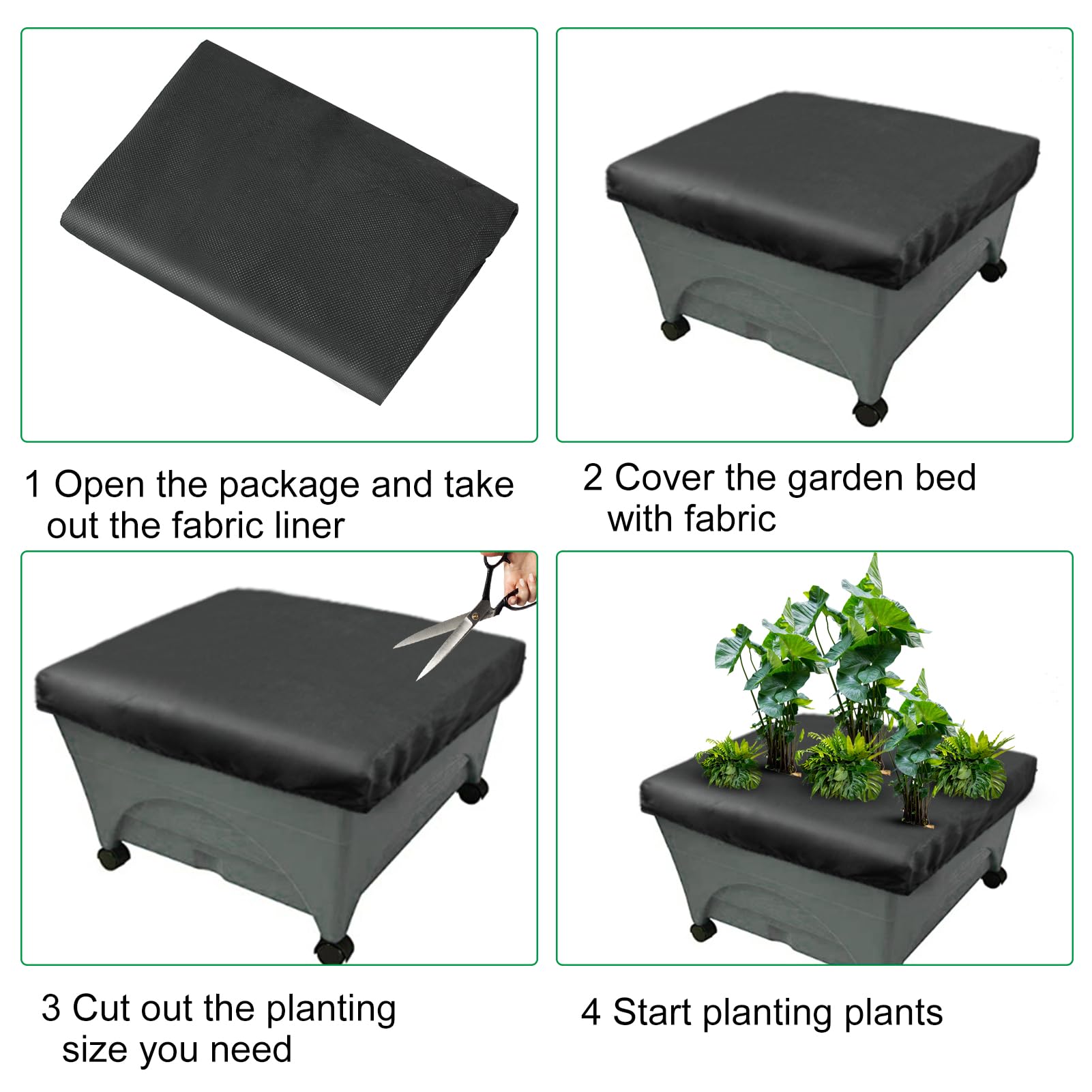 Mofuiry mulch cover adapts to city picker, garden bed, or self-watering planters.