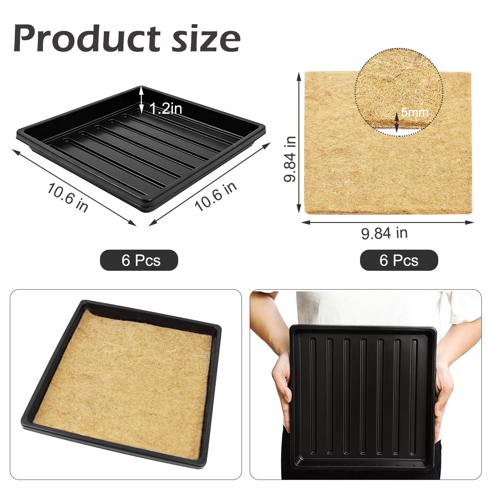 Mofuiry seed sprouting jute mat supports sturdy seedling rooting.