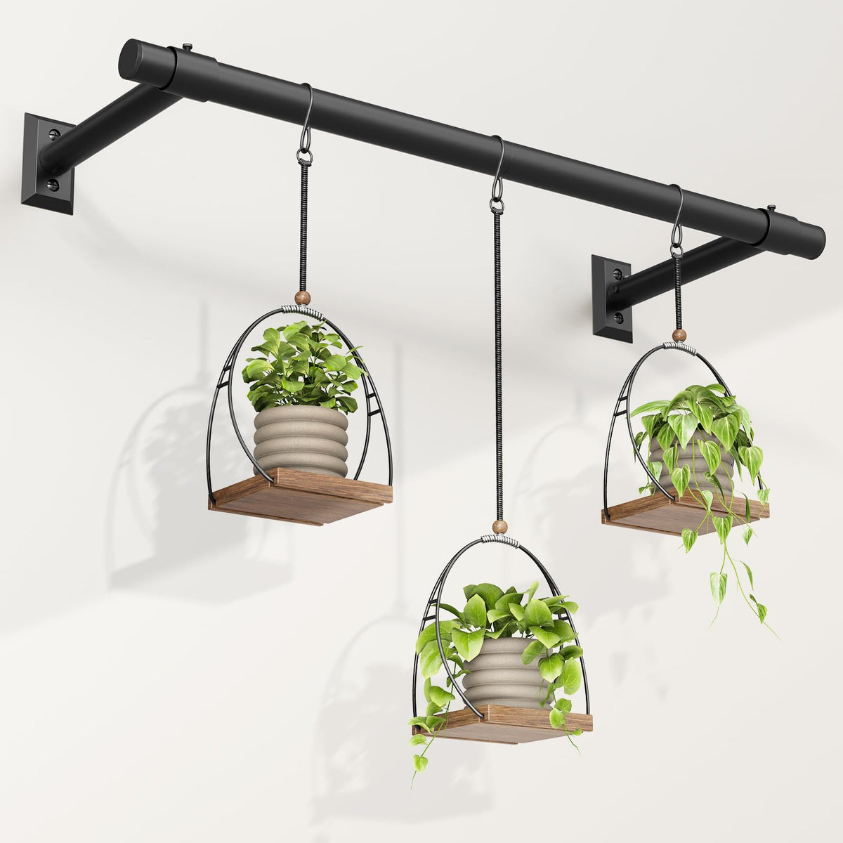 Mogaath hanging plant rod, 1-inch diameter, built for sturdy indoor display and reliable support.