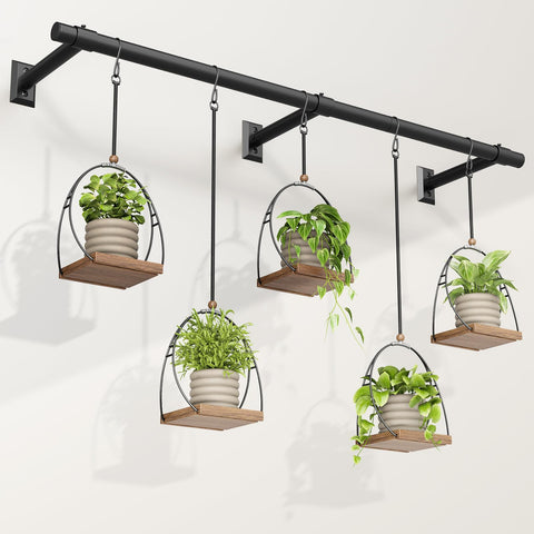 Mogaath hanging plant rod 80-inch for sturdy indoor display of plants
