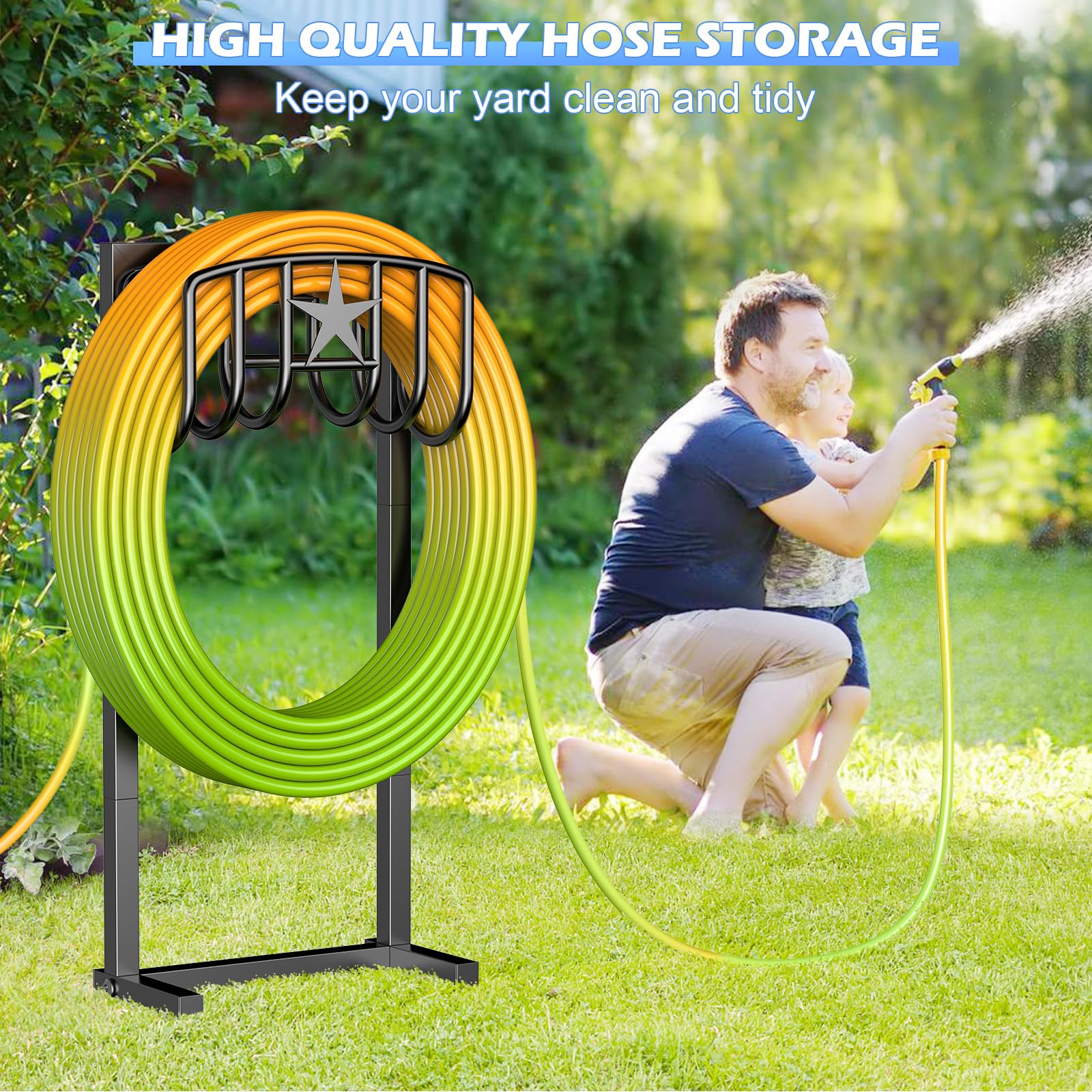 Mogaath freestanding design lets you relocate the hose station easily.
