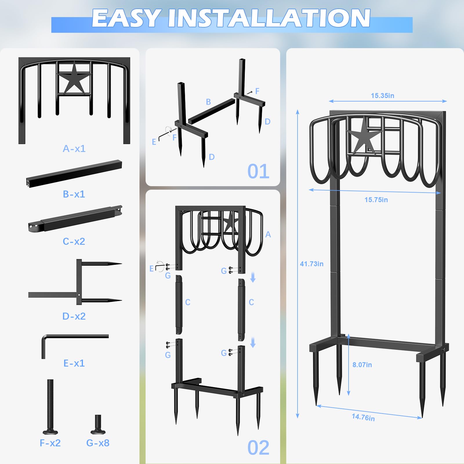Mogaath hose holder helps maintain a tidy and efficient garden space.